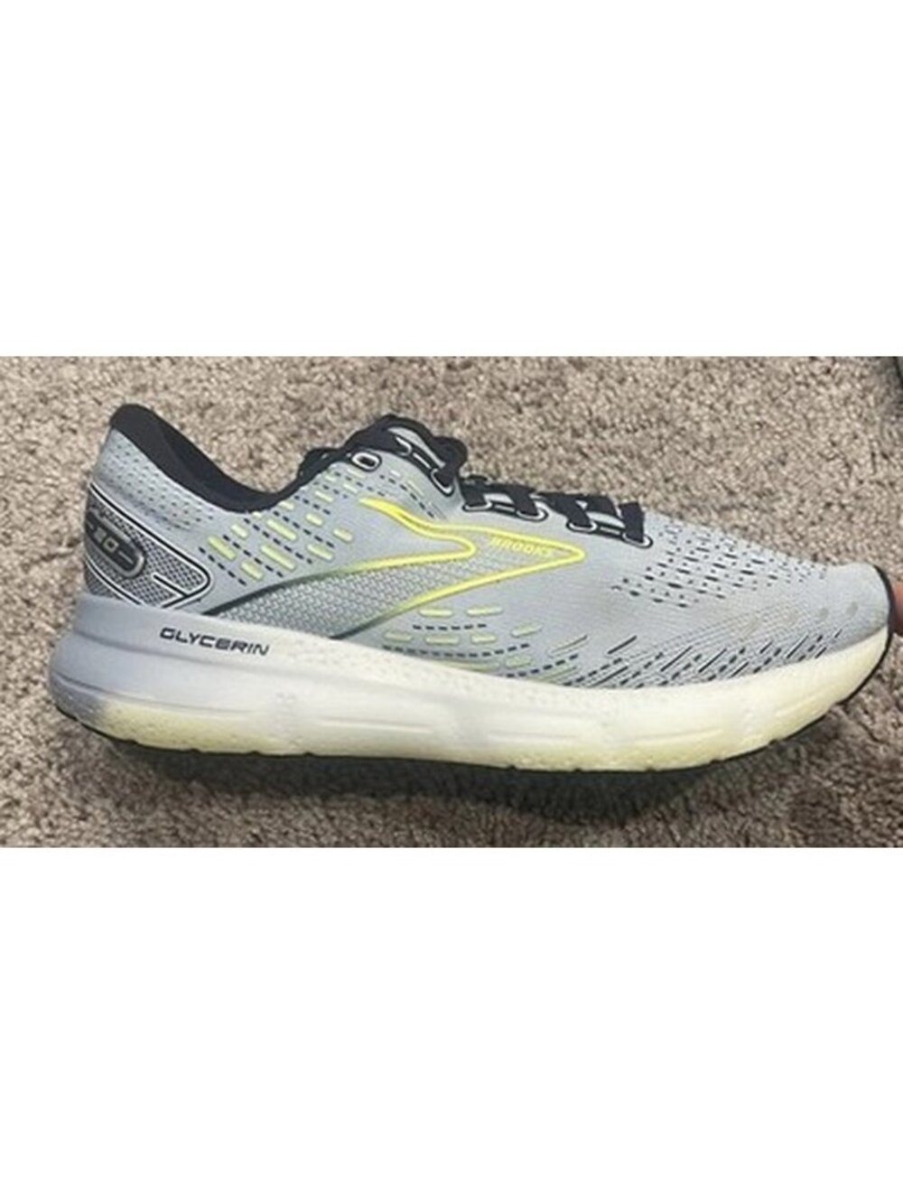 Brooks Glycerin 20 Womens 10 B Shoes Blue Running Walking Sneaker 1203691B416